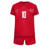 Dänemark Christian Eriksen #10 Fußballbekleidung Heimtrikot Kinder WM 2022 Kurzarm (+ kurze hosen)